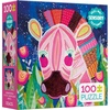 image:imageCeaco  Sensory Textures  Colorful Zebra  100 Piece Jigsaw Puzzle