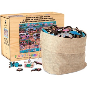image:imageBuffalo Games  500 Piece Wooden Jigsaw Puzzle Hawaiian Food Truck Festival Premium Quality Wooden Box  Ages 14Hawaiian Food Truck