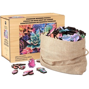 image:imageBuffalo Games  500 Piece Wooden Jigsaw Puzzle Hawaiian Food Truck Festival Premium Quality Wooden Box  Ages 14Simple Succulent