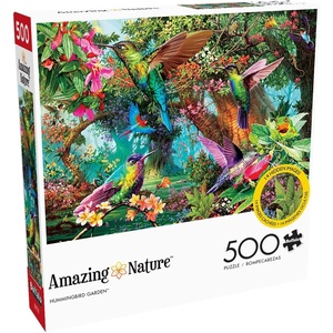 image:imageBuffalo Games  Hummingbird Garden  Steve Read  500 Piece Jigsaw Puzzle for Adults  Vibrant Nature Puzzle Perfect for Game Nights  Finished Size 2125 x 1500  Bonus Poster IncludedPuzzle