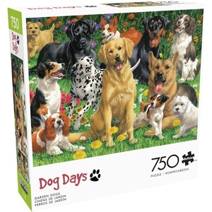 image:imageBuffalo Games  John Francis  Dog Days  Garden Dogs  750 Piece Jigsaw Puzzle for Adults  Challenging Puzzle Perfect for Game Nights  Finished Size is 2400 x 1800