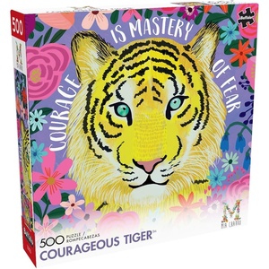 image:imageBuffalo Games  Mia Charro  Courageous Tiger  500 Piece Jigsaw Puzzle for Adults Challenging Puzzle Perfect for Game Nights  Finished Size is 2125 x 1500