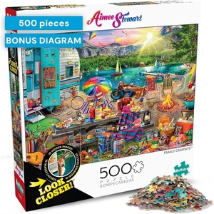 image:imageBuffalo Games Aimee Stewart  Family Campsite  Look Closer  500 Piece Jigsaw Puzzle  2125 x 15 in  Hidden Images  Reference Poster  Adult PuzzlesFamily Campsite