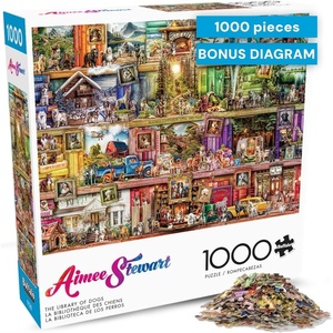 image:imageBuffalo Games Aimee Stewart  Family Campsite  Look Closer  500 Piece Jigsaw Puzzle  2125 x 15 in  Hidden Images  Reference Poster  Adult PuzzlesLibrary of Dogs