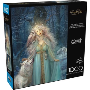 image:imageBuffalo Games Annie Stegg Gerard  The Snow Queen  1000 Piece Jigsaw Puzzle  2675 x 1975 in Pack of 1  Glitter Finish  Bonus Poster  Winter Scene Puzzle