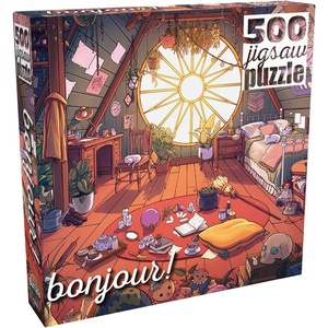 image:imageBuffalo Games Brittnie Ortega  Messy Room  500 Piece Jigsaw Puzzle  2125 x 15 in Ages 14  Bonus Poster Puzzles for Adults  Thick Sturdy Pieces Game Night