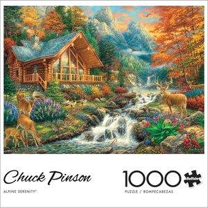image:imageBuffalo Games Chuck Pinson  Alpine Serenity  1000 Piece Jigsaw Puzzle  Large 2675 x 1975 in Multicolor  1000 Piece Puzzle for Adults  Bonus Full Color Diagram  Nature ScenePuzzle