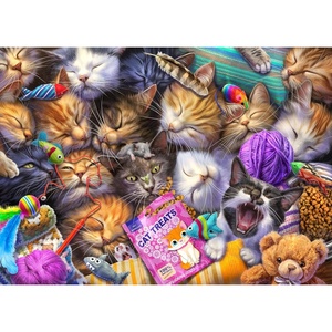 image:imageBuffalo Games Jeff Haynie Cat Nap Jigsaw Puzzle  750 Piece 24 x 18 in Ages 14 amp Up  Cat Puzzle  Poster Included  Adults