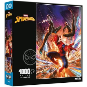 image:imageBuffalo Games Marvel SpiderMan Puzzle  WebSwinging Into The Night  1000 Piece Jigsaw Puzzle  2675 x 1975 in Multicolor Includes Poster  Marvel for Adults  Superhero Art