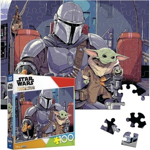 image:imageBuffalo Games Star Wars The Mandalorian amp The Child 100 Piece Jigsaw Puzzle  15 x 11 in Includes Poster  Puzzles for Kids Ages 68  Family Game Night  Beginner Skill Level