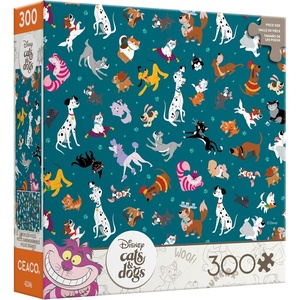 image:imageCEACO 300Piece Rectangular Jigsaw Puzzle  Pets Collage Cats amp Dogs 2125 x 15 in  FullSize Reference Poster for 300 Piece Puzzles for Adults  Relaxation with Cartoon Designs