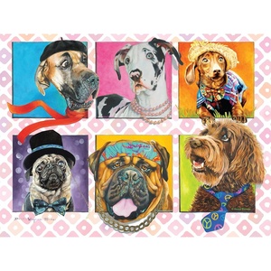 image:imageCeaco  All About The Dogs  500 Piece Jigsaw Puzzle  Colorful Puzzle  PrecisionCut Pieces Beautiful Artwork and Hours of Relaxing Fun