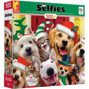 image:imageCeaco  Howard Robinson  Selfies  Holiday Dogs  500 Piece Jigsaw Puzzle