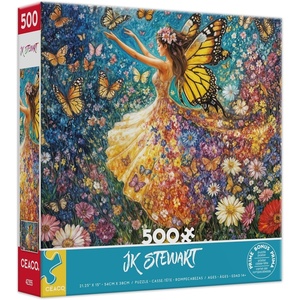 image:imageCeaco  JK Stewart  Lady Butterfly  500 Piece Jigsaw Puzzle  Relaxing and Fun Activity for Adults