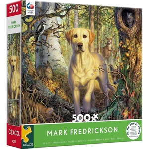 image:imageCeaco  Mark Fredrickson  Yellow Lab  500 Piece Jigsaw Puzzle