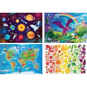 image:imageChuckle amp Roar XXL Jigsaw Puzzle Set  Pack of 4 100Piece amp 200Piece Sets  4 Educational Themes amp Puzzles for Kids Ages 6  Progressive 100Count Challenge  Durable XXL Buildables