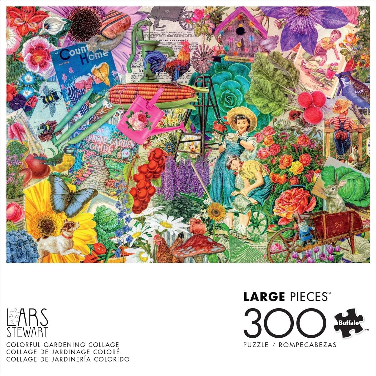 image:imageBuffalo Games  Lars Stewart  Colorful Gardening Collage  300 Piece Jigsaw Puzzle for Adults  Challenging Puzzle Perfect for Game Nights  Finished Size is 2125 x 1500