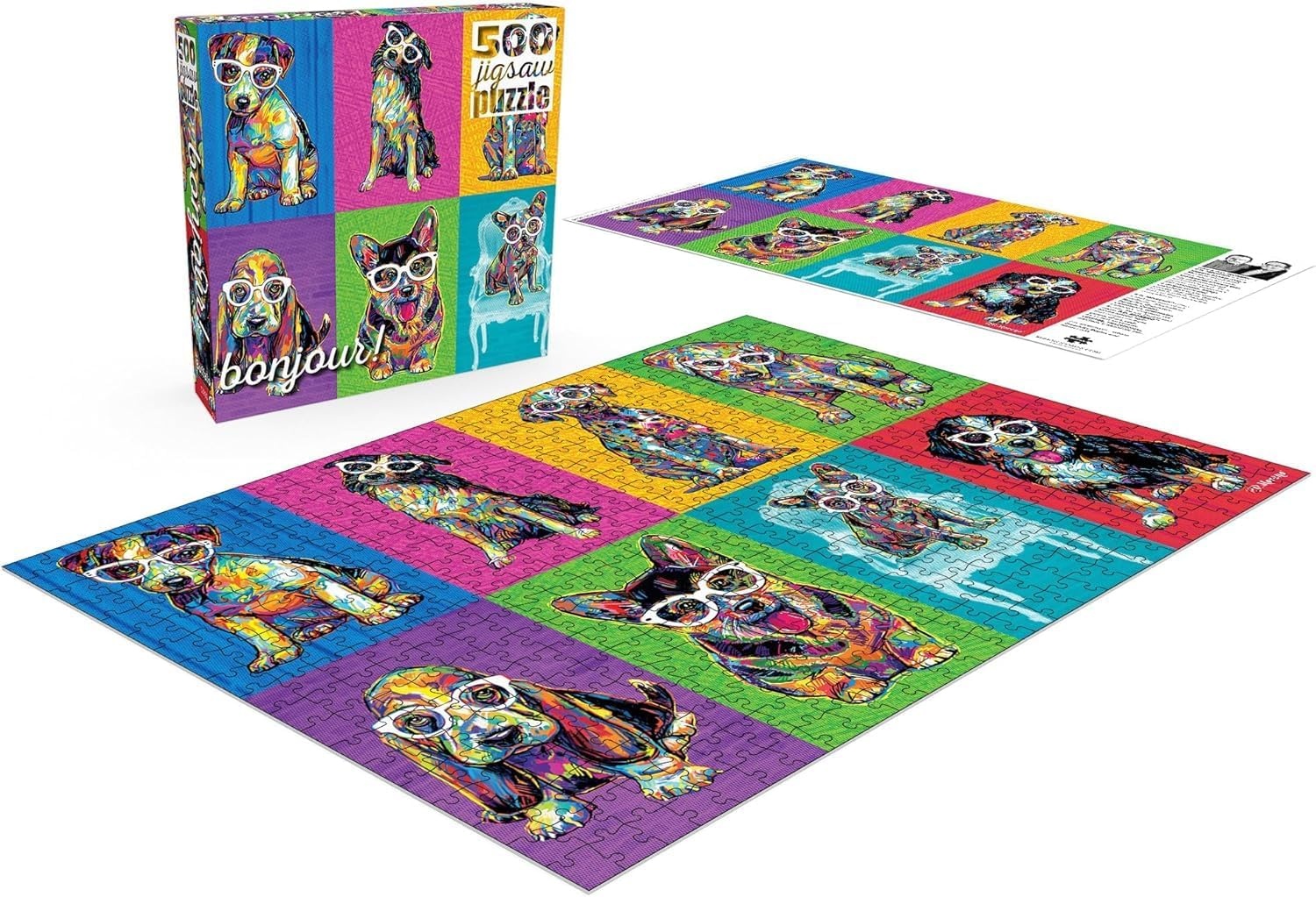 image:imageBuffalo Games  PD Moreno  Colorblock Dogs  500 Piece Jigsaw Puzzle for Adults Challenging Puzzle Perfect for Game Nights  Finished Size is 2125 x 1500