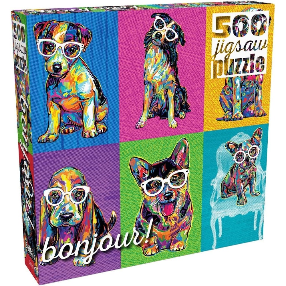 image:imageBuffalo Games  PD Moreno  Colorblock Dogs  500 Piece Jigsaw Puzzle for Adults Challenging Puzzle Perfect for Game Nights  Finished Size is 2125 x 1500