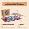 image:imageBuffalo Games  250 Piece Wooden Jigsaw Puzzle Simple Succulents Unique Shaped Whimsy Pieces 2675 x 1975 Poster Cloth Bag Wooden Box Adults 14