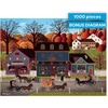 image:imageBuffalo Games  Charles Wysocki Valley Farm Street 1000 Piece Jigsaw Puzzle for Adults Classic Americana Artwork with FullColor Poster