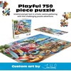 image:imageBuffalo Games  Dog Days of Summer by Tom Wood 750 Piece Jigsaw Puzzle for Adults  PrecisionCut Pieces Beautiful Artwork and Hours of Relaxing Fun  Relaxing Beach Day with The Family Pet