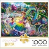 image:imageBuffalo Games  Flights of Fantasy  Dragons Garden Glitter Edition  1000 Piece Jigsaw Puzzle
