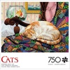 image:imageBuffalo Games  Joelle McIntyre  Sleeping Quilt Cat  750 Piece Jigsaw Puzzle for Adults  Challenging Puzzle Perfect for Game Nights  Finished Size is 24 x 18