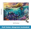 image:imageBuffalo Games  Thomas Kinkade Disney Ursula 1000 Piece Puzzle Silver Select Premium Jigsaw Puzzle with Full Color Reference Poster