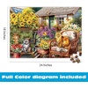 image:imageBuffalo Games  Tom Wood Country Cats 750 Piece Jigsaw Puzzle for Adults Cozy Garden Cat Scene Made in USA