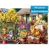 image:imageBuffalo Games  Tom Wood Country Cats 750 Piece Jigsaw Puzzle for Adults Cozy Garden Cat Scene Made in USA