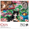image:imageBuffalo Games Cat Jigsaw Puzzle Playtime  750 Piece 24 x 18 in  Cat Puzzle for Adults  Reference Poster  Relaxing Activity
