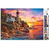 image:imageBuffalo Games Dominic Davison  Sunset at Lighthouse Bay  1000 Piece Jigsaw Puzzle  2675 x 1975 in Multicolor  Full Color Poster  Jigsaw Puzzles 1000 Pieces  Adult Game