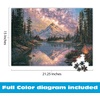image:imageBuffalo Games Oversized Puzzle Starlit Night by Kim Norlien 300 Piece Jigsaw Puzzle for Adults Large Pieces Winter Nature Scene with Reference Poster