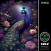 image:imageCeaco  Glow in The Dark  Peacock Glow  750 Piece Jigsaw Puzzle