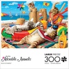 image:imageBuffalo Games  Beachcombers  Steve Read  300 Piece Large Piece Jigsaw Puzzle for Adults  Playful Cat Beach Scene Puzzle with Oversized Pieces  Bonus Diagram Included  Finished Size 2125 x 1500