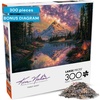 image:imageBuffalo Games Oversized Puzzle Starlit Night by Kim Norlien 300 Piece Jigsaw Puzzle for Adults Large Pieces Winter Nature Scene with Reference Poster