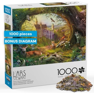 image:imageBuffalo Games  1000 Piece Jigsaw Puzzle  Wild Neuschwanstein  Lars Stewart  Signature Collection Colorful Puzzle for Adults