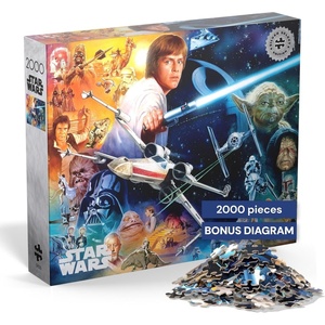 image:imageBuffalo Games  2000 Piece Silver Select Star Wars The Force is Strong with This One Jigsaw Puzzle Challenging and Colorful Puzzle for Adults