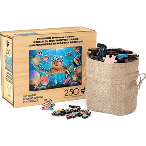 image:imageBuffalo Games  250 Piece Wooden Jigsaw Puzzle Charles Wysocki  Frederick The Literate Standard Cut Pieces Wooden Box Fabric Bag Full Size Poster Ages 14Tiny Bubbles