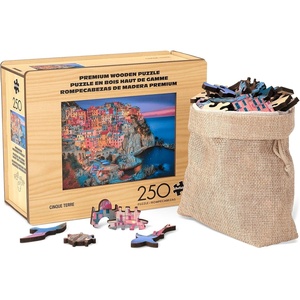 image:imageBuffalo Games  250 Piece Wooden Jigsaw Puzzle Sierra Paradise Thomas Kinkade Unique Shaped Whimsy Pieces 2675 x 1975 Poster Cloth Bag Giftable Wooden Box