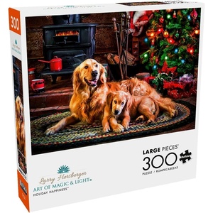 image:imageBuffalo Games  300 Piece Jigsaw Puzzle  Dogs Under the Tree  Christmas Scene Puzzles for Adults and Families  Perfect for Dog LoversLarge