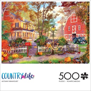 image:imageBuffalo Games  Autumn Farmhouse  500 Piece Fall Jigsaw Puzzle for Adults  Cozy Seasonal Nature Artwork  Challenging Puzzle Perfect for Game Nights  Finished Size 2125 x 15  Made in the USA