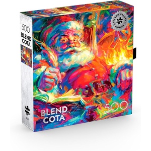 image:imageBuffalo Games  Blend COTA  Santa Checks Twice  500 Piece Silver Select Jigsaw Puzzle Colorful Puzzles for Adults  PrecisionCut Pieces Beautiful Artwork for Relaxing Fun