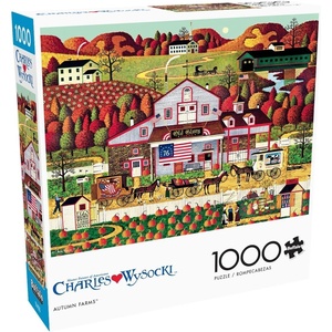 image:imageBuffalo Games  Charles Wysocki  Autumn Farms  1000 Piece Jigsaw Puzzle  Colorful Fall Puzzles for Adults  PrecisionCut Pieces Beautiful Seasonal Artwork Hours of Relaxing Fun