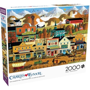 image:imageBuffalo Games  Charles Wysocki  Petes Gambling Hall  2000 Piece Jigsaw Puzzle for Adults  Challenging Puzzle Perfect for Game Nights  Finished Size is 3850 x 2650