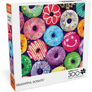 image:imageBuffalo Games  Delightful Donuts  300 Piece Jigsaw Puzzle for Adults with Oversized Pieces  Colorful Large Jigsaw Puzzle with Fun Donut Art  Finished Size 2125 x 15