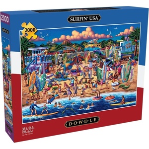 image:imageBuffalo Games  Dowdle  Dowdle Surfin USA  2000 Piece Jigsaw Puzzle for Adults Challenging Puzzle Perfect for Game Nights  Finished Size is 3850 x 2650