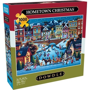 image:imageBuffalo Games  Dowdle  Hometown Christmas  1000 Piece Jigsaw Puzzle  Colorful Holiday Puzzles for Adults  PrecisionCut Pieces Festive Artwork and Hours of Winter Fun