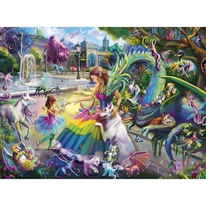 image:imageBuffalo Games  Flights of Fantasy  Dragons Garden Glitter Edition  1000 Piece Jigsaw Puzzle